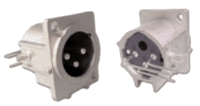 ITT Cannon Male and Female PCB Metal Flange Mount Receptacle, XLM